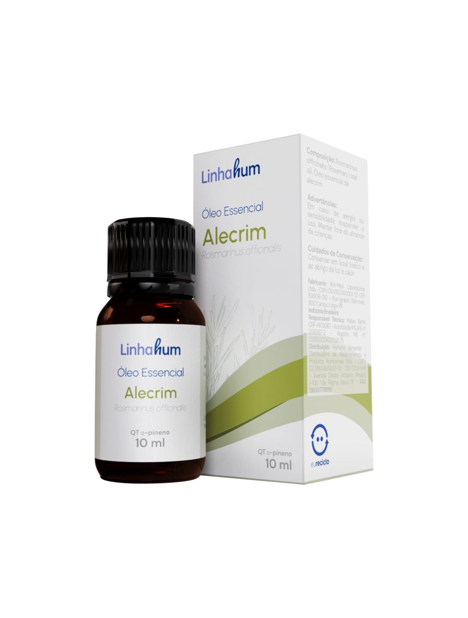 Óleo Essencial Alecrim | Para cansaço e fadiga mental | Linhahum | 10ml