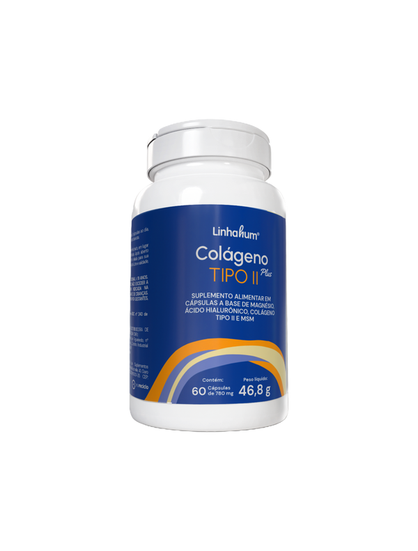 Colágeno Tipo 2 Plus | Colágeno para articulação | Linhahum | 60 cápsulas