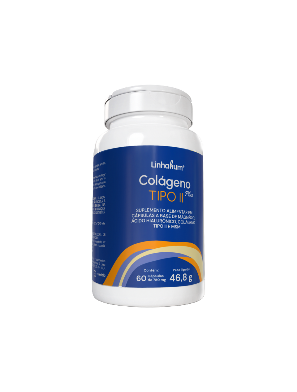 Colágeno Tipo 2 Plus | Colágeno para articulação | Linhahum | 60 cápsulas