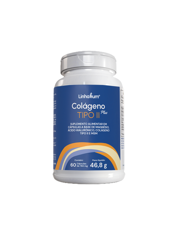 Colágeno Tipo 2 Plus | Colágeno para articulação | Linhahum | 60 cápsulas