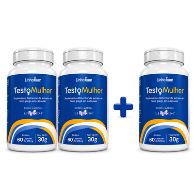 Combo Rebeca | Compre 2 TestoMulher e Ganhe 1 de Brinde