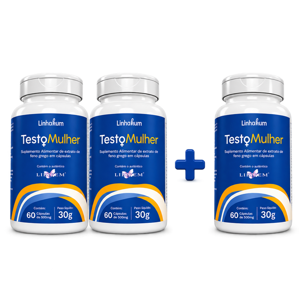 Combo Rebeca | Compre 2 TestoMulher e Ganhe 1 de Brinde