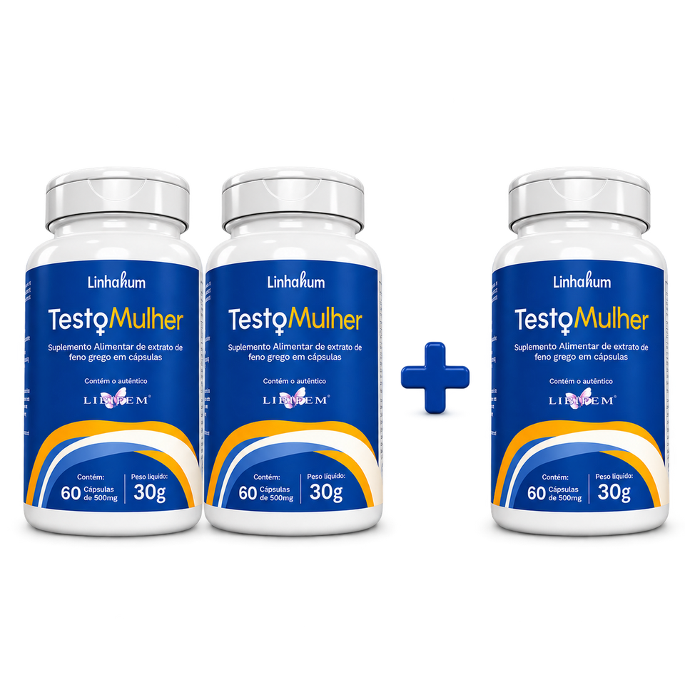 Combo Rebeca | Compre 2 TestoMulher e Ganhe 1 de Brinde