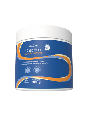 Creatina Monohidratada | Linhahum | 60 porções | Pote com 300g | Sabor Neutro