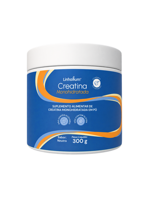 Creatina Monohidratada | Linhahum | 60 porções | Pote com 300g | Sabor Neutro