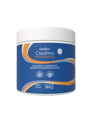 Creatina Monohidratada | Linhahum | 50 porções | Pote com 150g | Sabor Neutro