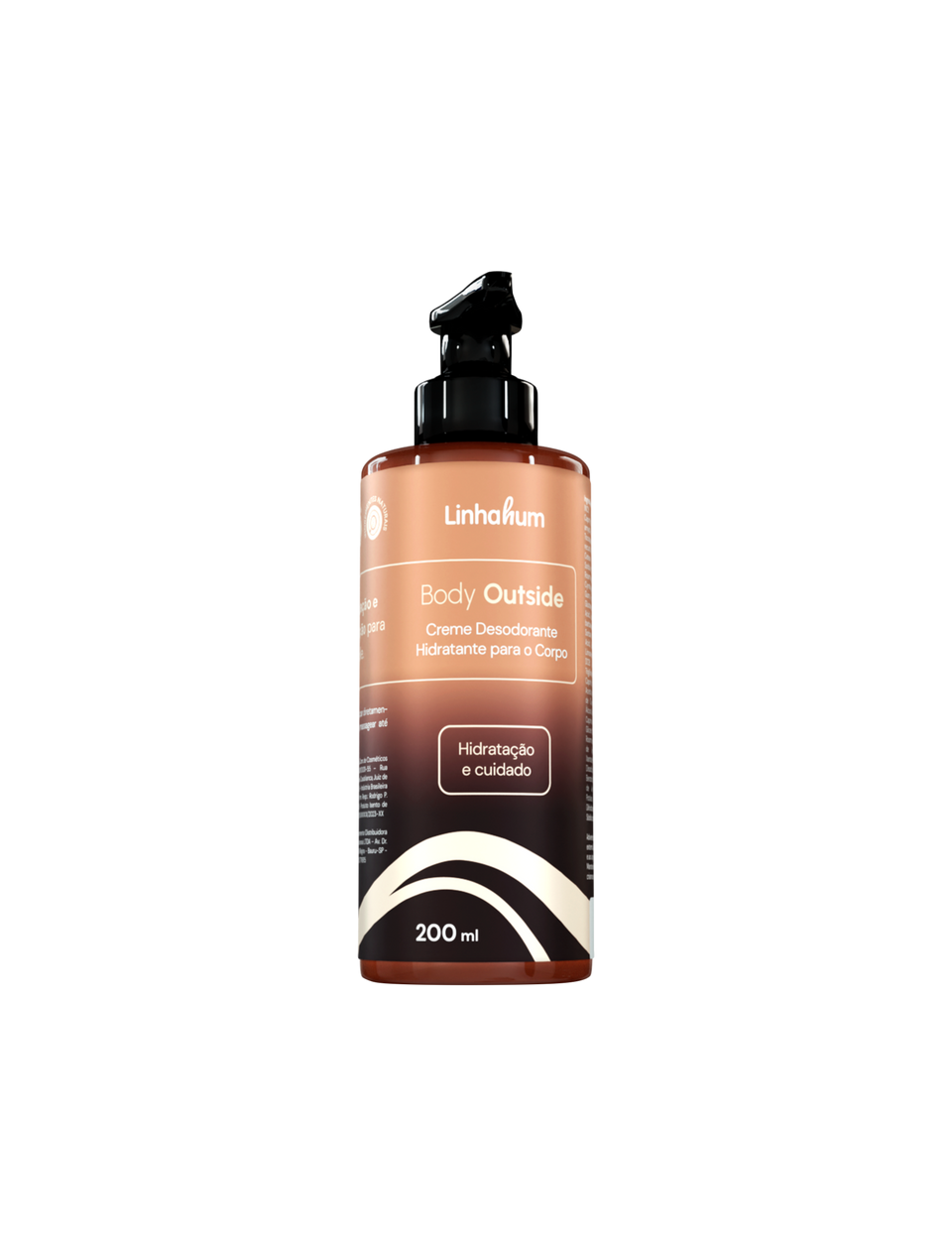 Creme Hidratante Corporal | Linhahum | Body Outside | Alecrim e Capim-limão | 200ml