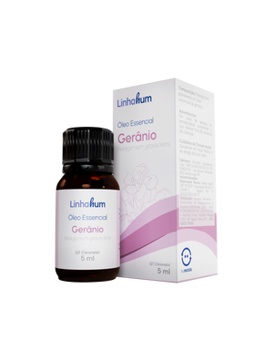 Óleo Essencial de Gerânio | Melhora da autoestima | Linhahum | 5ml