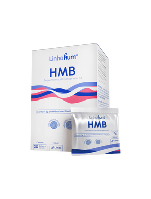 Suplemento HMB | Linhahum | Caixa com 30 sachês  | Sabor Limão