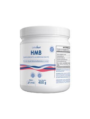 Suplemento HMB | Linhahum | Pote com 400g  | Sabor Limão