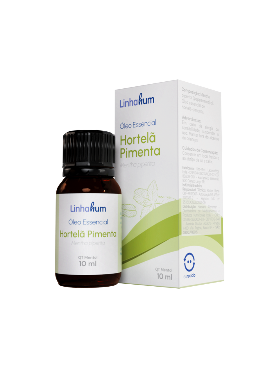 Óleo Essencial de Hortelã-Pimenta | Melhora da digestão | Linhahum | 10ml