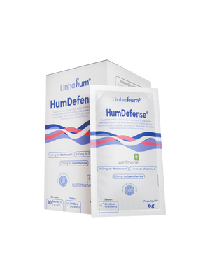 HumDefense | Suplemento para Imunidade | Linhahum | Caixa com 10 sachês | Sabor Cramberry e Limão