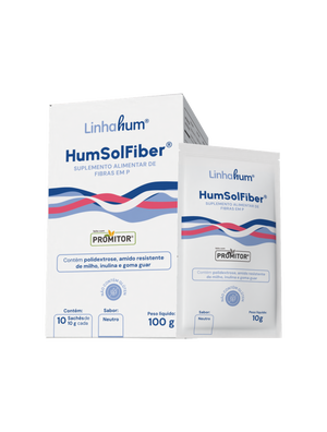 HumSolFiber | Suplemento Alimentar Fibras | Linhahum | Caixa com 10 sachês | Sabor Neutro