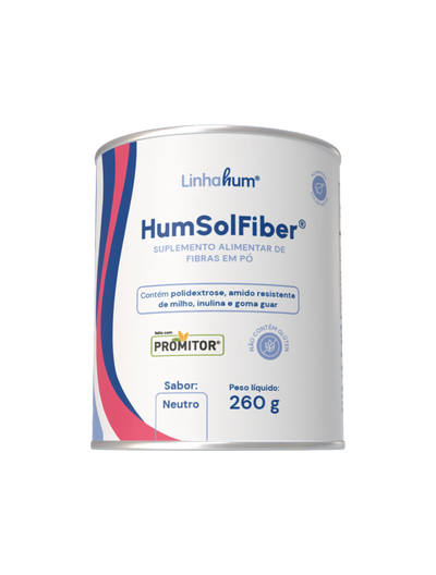 HumSolFiber | Suplemento de Fibras | Linhahum | Lata com 260g | Sabor Neutro