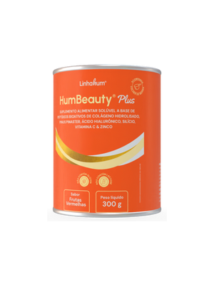 HumBeauty Plus | Suplemento Alimentar Beleza e Circulação | Linhahum | Lata 300g | Sabor Frutas Vermelhas
