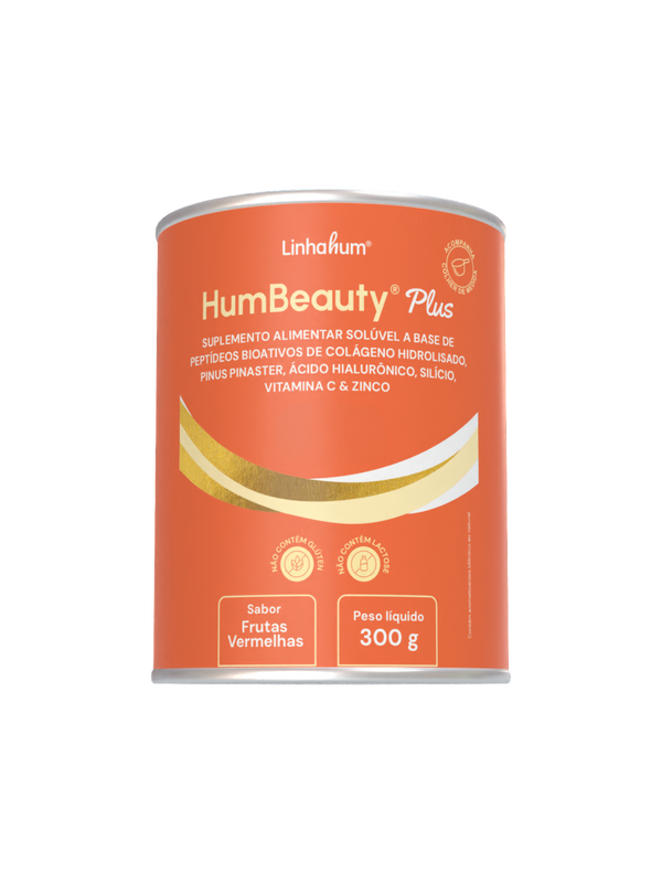 HumBeauty Plus | Suplemento Alimentar Beleza e Circulação | Linhahum | Lata 300g | Sabor Frutas Vermelhas