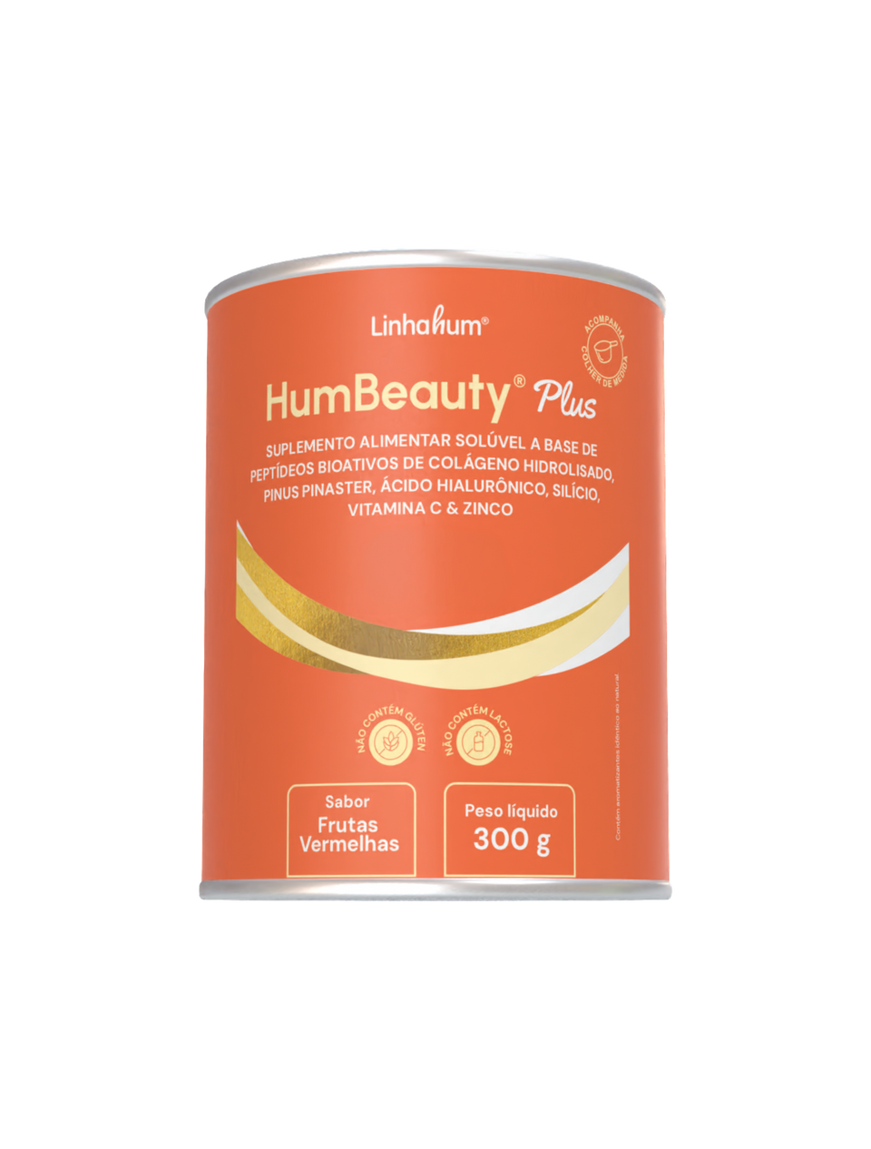 HumBeauty Plus | Suplemento Alimentar Beleza e Circulação | Linhahum | Lata 300g | Sabor Frutas Vermelhas