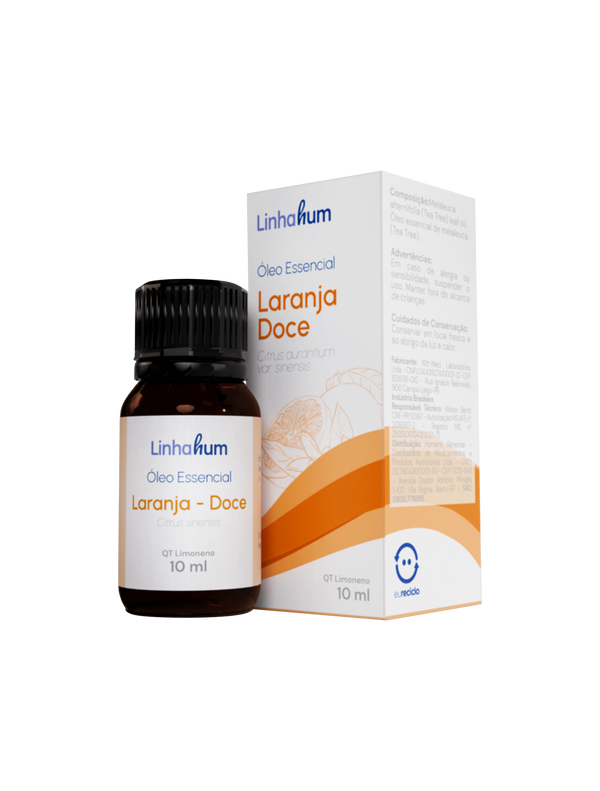 Óleo Essencial de Laranja-Doce | Calmante e Estimulante | Linhahum | 10ml