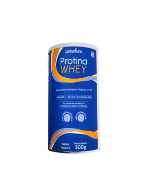 Protina Whey | Suplemento Whey Protein | Linhahum | Lata com 300g | Sabor Neutro