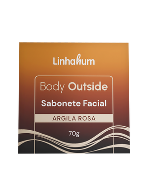 Sabonete Facial de Argila Rosa | Skincare | Linhahum | Body Outside | 70g