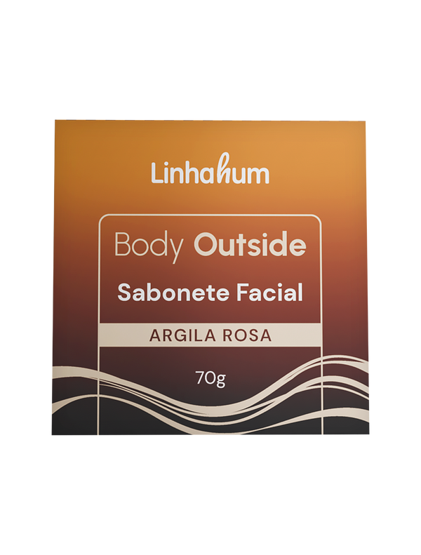 Sabonete Facial de Argila Rosa | Skincare | Linhahum | Body Outside | 70g