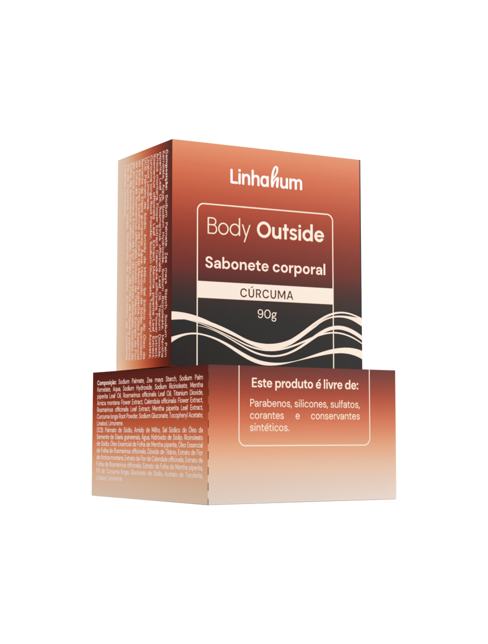 Sabonete Corporal | Cúrcuma | Linhahum | Body Outside | 90g