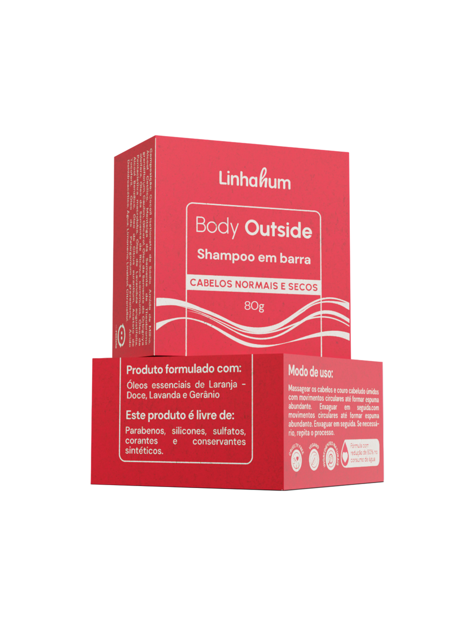 Shampoo para Cabelos Normais e Secos | Shampoo em Barra | Linhahum | Body Outside | 80g