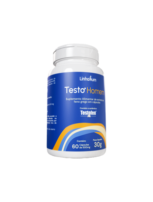 TestoHomem | Suplemento Masculino | Linhahum | 60 cápsulas com 500mg