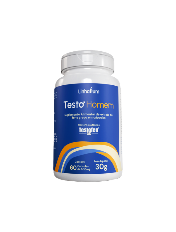 TestoHomem | Suplemento Masculino | Linhahum | 60 cápsulas com 500mg