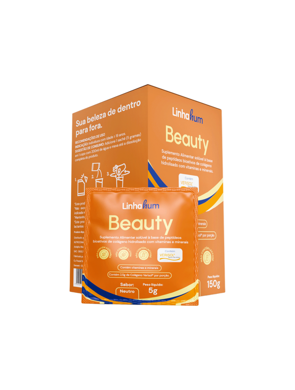 Beauty | Colágeno Verisol® | Linhahum | Caixa com 30 Sachês | Sabor Neutro