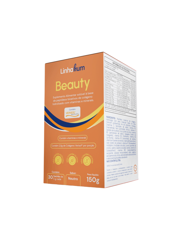 Beauty | Colágeno Verisol® | Linhahum | Caixa com 30 Sachês | Sabor Neutro